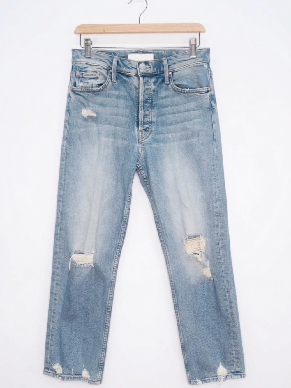 MOTHER The Tomcat High Rise Straight Leg Jeans in The Confession